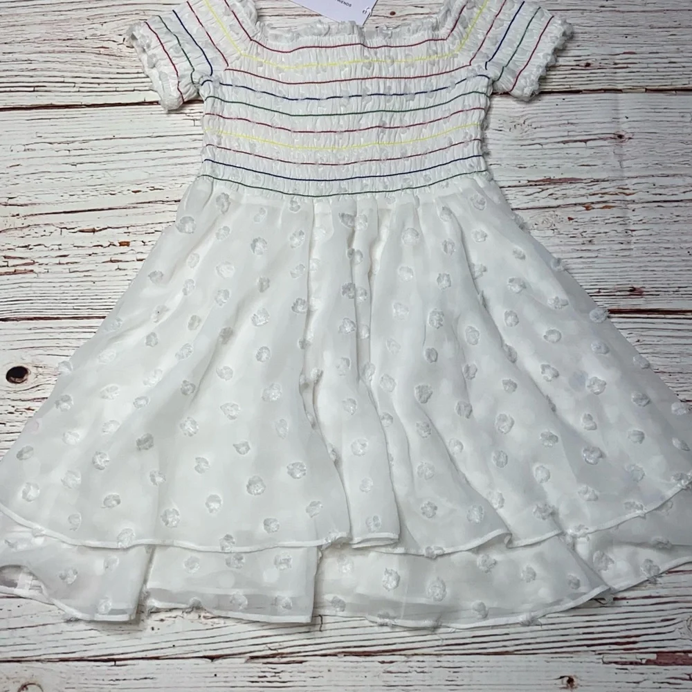 NWT Lovers + Friends Off The Shoulder Babydoll Mini Dress in White Sz S - Picture 8 of 16